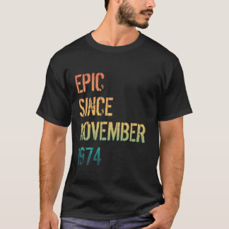 50:e födelsedag Manar Women Epic Born november 197 T Shirt