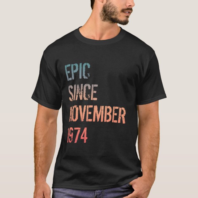 50:e födelsedag Manar Women Epic Born november 197 T Shirt (Framsida)