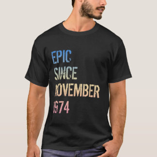 50:e födelsedag Manar Women Epic Born november 197 T Shirt