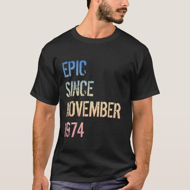 50:e födelsedag Manar Women Epic Born november 197 T Shirt (Framsida)