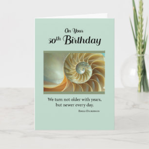 50:e födelsedag med Spiral-segeln på Grönt Card Kort