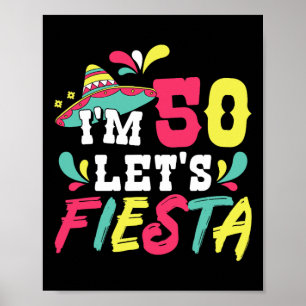 50:e födelsedag Mexikanska Party... Jag är 50 Låt Poster