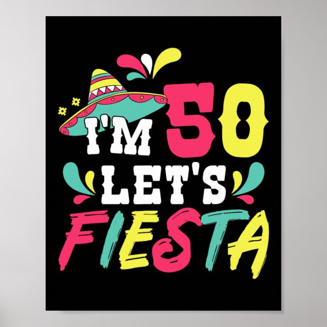 50:e födelsedag Mexikanska Party... Jag är 50 Låt  Poster (Framsidan)