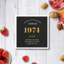 50:e födelsedag Namn 1974 Svarta Guld-Elegantens C