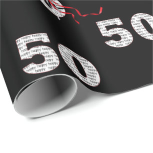 50:e födelsedag Papper för ballongen Bouquet Wrapp Presentpapper