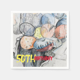 50:e födelsedag pappersservett