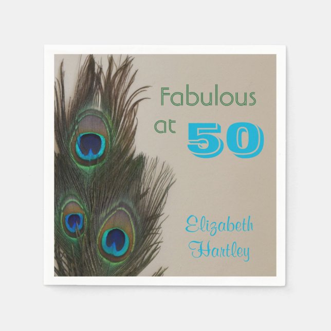 50:e födelsedag Pappra blöjor Pappersservett (Framsidan)