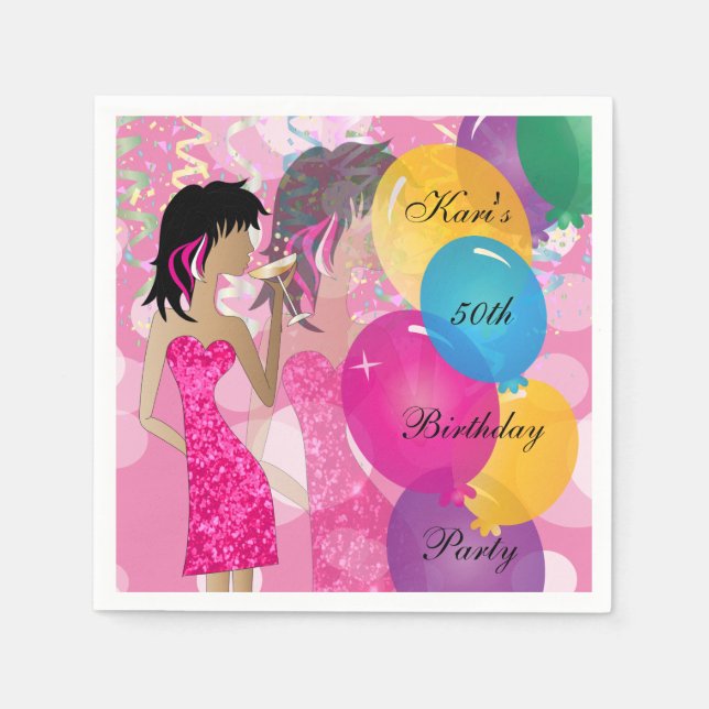 50:e födelsedag Party Pappersservett (Framsidan)