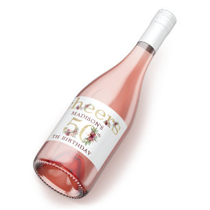 50:e födelsedag Personlig Guld Blommigt