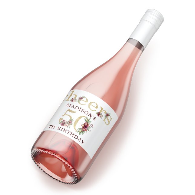 50:e födelsedag Personlig Guld Blommigt (Skapare uppladdad)