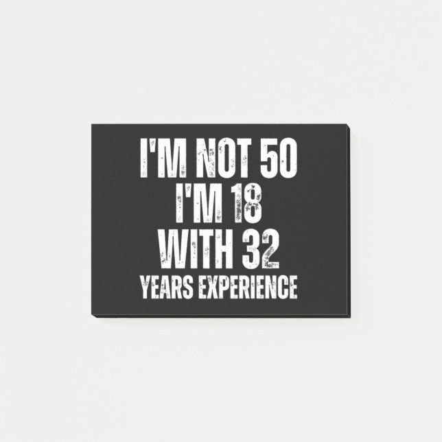 50:e födelsedag post-it block (Framsida)