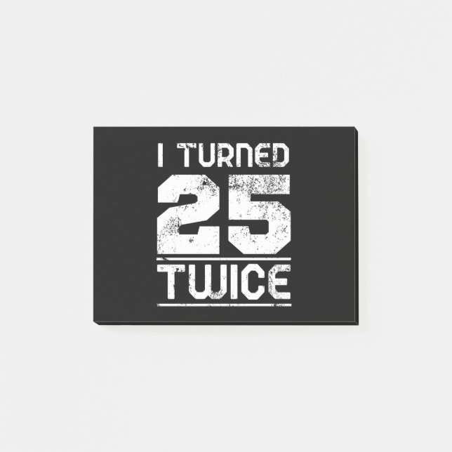 50:e födelsedag post-it block (Framsida)