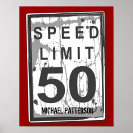 50:e födelsedag - Poster av slimmad hastighet