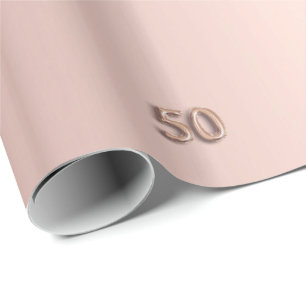 50:e födelsedag ro guld rosa droppar presentpapper