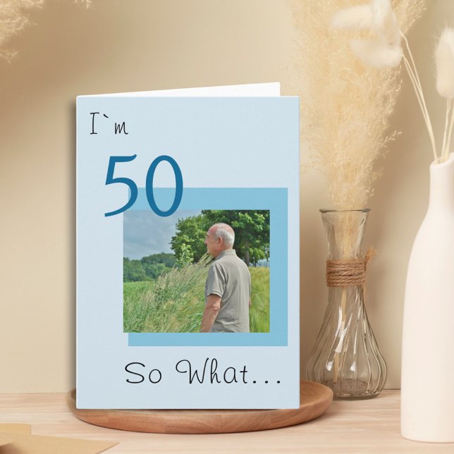 50:e födelsedag - roligt foto kort (Skapare uppladdad)