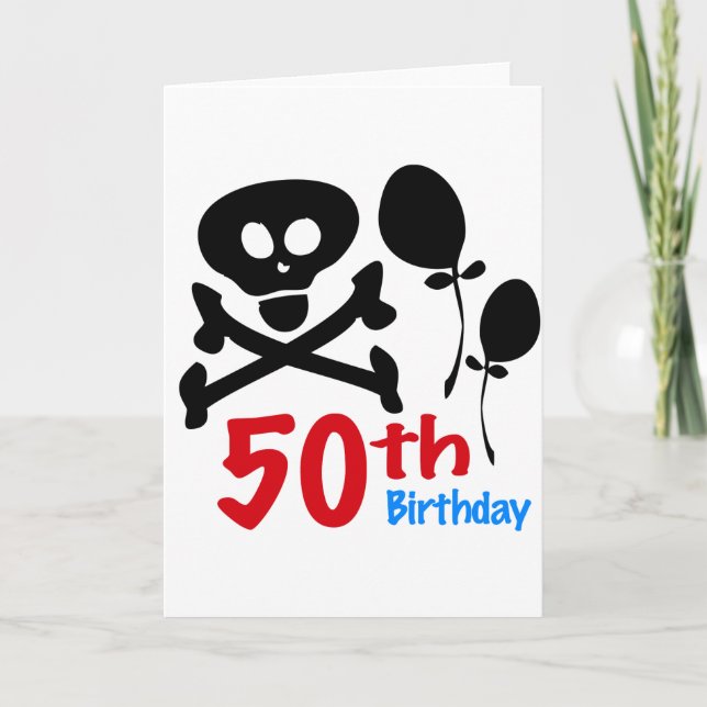 50:e födelsedag Skullben Kort (Framsida)