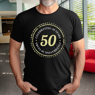 50:e födelsedag som firar 50 år Frimärke T Shirt