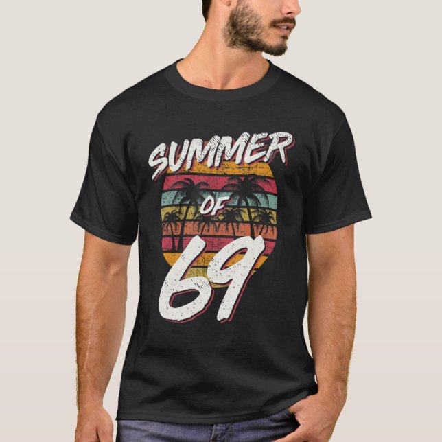 50:e födelsedag Sommaren 69 Mamma pappa T Shirt (Framsida)