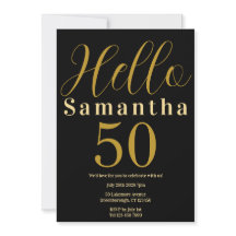 50:e födelsedag Svarta Guld Eleganten Party