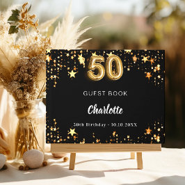 50:e födelsedag, svarta guld-stjärnor gästböcker