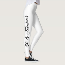 50:e födelsedag Svartvit Snyggt Elegant Girly Leggings
