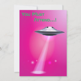 50:e födelsedag 👽 UFO Alien Abduction Inbjudningar