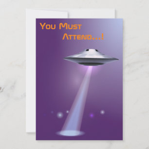 50:e födelsedag 👽 UFO Alien Abduction Inbjudningar