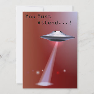 50:e födelsedag 👽 UFO Alien Abduction Inbjudningar