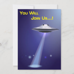50:e födelsedag 👽 UFO Alien Abduction Party Inbjudningar