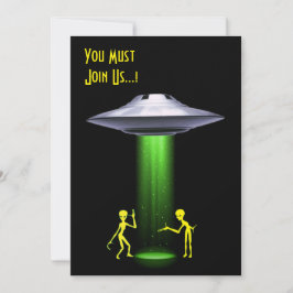 50:e födelsedag 👽 UFO Alien Abduction Party Inbjudningar