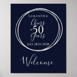 50:e födelsedag Välkomstorkar 50 år Party Poster