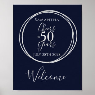 50:e födelsedag Välkomstorkar 50 år Party Poster