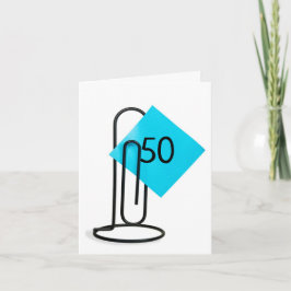 50:e födelsedag vid ett Pappert klipp Kort