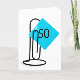 50:e födelsedag vid ett Pappert klipp Kort