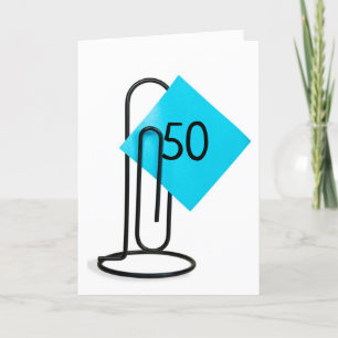 50:e födelsedag vid ett Pappert klipp Kort