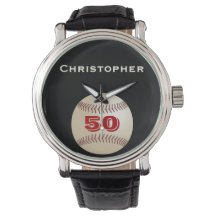 50:e födelsedag Wrist Watch, Personlig, Baseball
