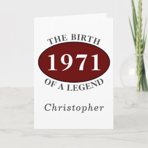 50:e födelsedagen 1971 Skapa din egen retro Kort