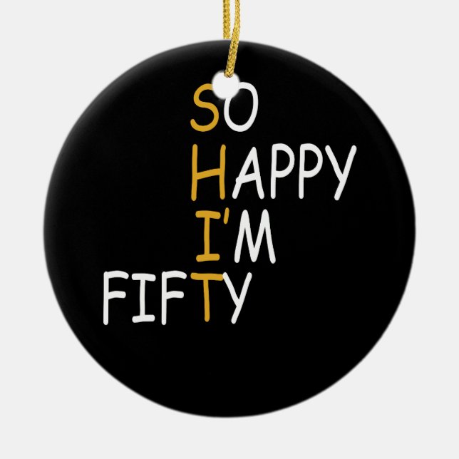 50:e födelsedagen 1972 50 år gammal så Lycklig Im  Julgransprydnad Keramik (Framsidan)
