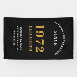 50:e födelsedagen 1972 Elegant Chic Guld Black