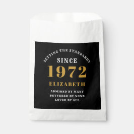 50:e födelsedagen 1972 Elegant Guld Black Chic