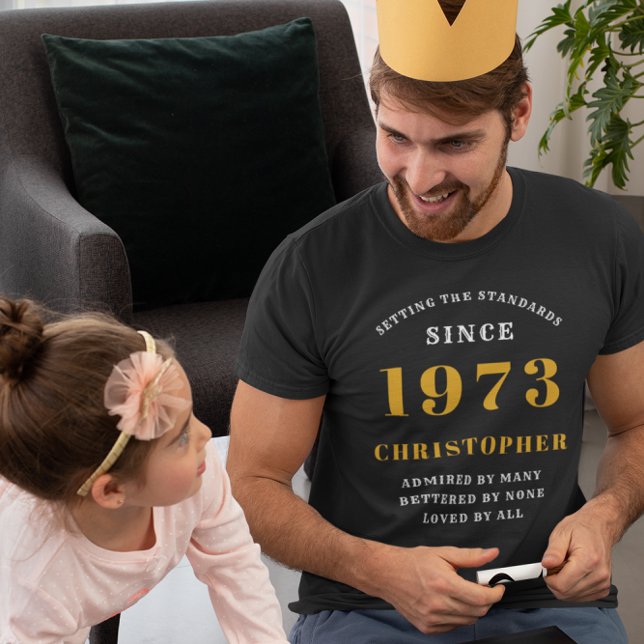 50:e födelsedagen 1973 Lägg till Namn T Shirt (Skapare uppladdad)