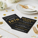 50:e födelsedagen 1976, svart Personlig Guld för h Inbjudningar<br><div class="desc">Elegant Black and Guld 50:e födelsedagsinbjudan - Skapa din egen Personlig design. När du ställer in ett steg för ett anmärkningsvärt firande börjar du med perfektens inbjudan. Vår elegant Black och guld 50-årsinbjudan är perfektens val för detta milstolpe-evenemang. Den här inbjudan, som är full av sofistikering och som i guld...</div>