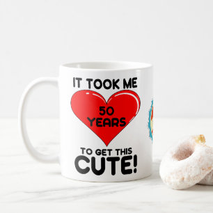 50:e födelsedagen 50 år Gammalt Personlig Cute H Kaffemugg