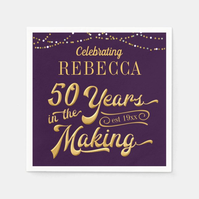 50:e födelsedagen - 50 ÅR I SKAPAR Pappersservett (Framsidan)