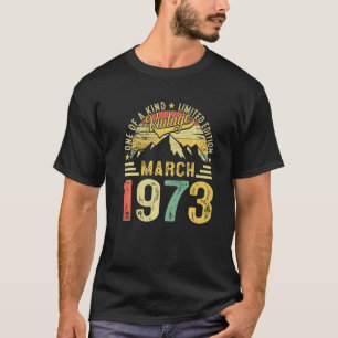 50:e födelsedagen 50:e Vintagen mars 1973 Retro Me T Shirt