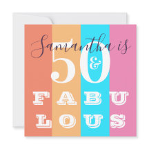 50:e födelsedagen 50 Fabulous Modern Rand Party