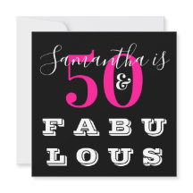 50:e födelsedagen 50 fantastiska Shock rosa Födels