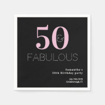 50:e födelsedagen 50 och Fabulous Black Rosa Party