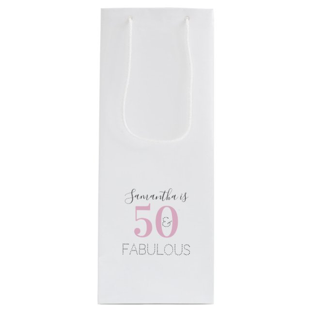 50:e födelsedagen 50 och Fabulous Modern Rosa Birt (Framsidan)