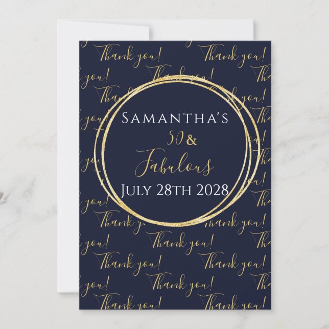 50:e födelsedagen 50 och Fabulous Navy Tack (Framsida)